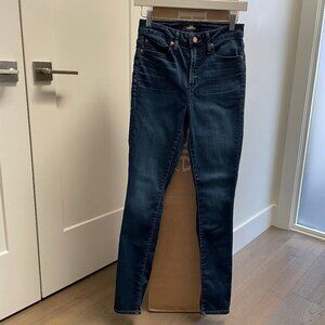 Aritzia The Castings High Rise Skinny Briar Wash Cotton Blend Jeans Blue Sz 28